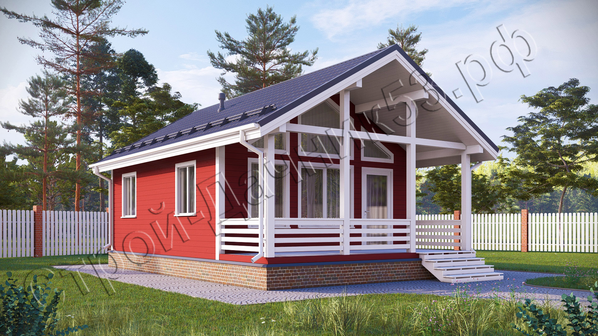 Проект каркасно-щитового дома Д–24